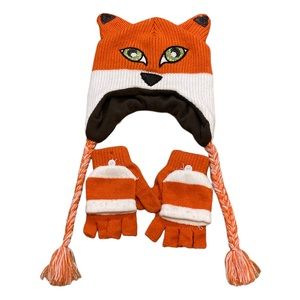 🦋 Kids fox hat and gloves for winter